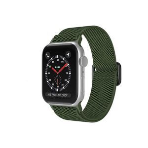 Worryfree Gadgets Stretchy Nylon Solo Loop Band for Apple Watch Green